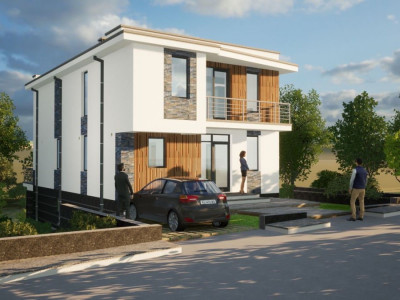 Vânzare casă cu 3 niveluri în stil HI-TECH, Stăuceni, str. Tineretului. 