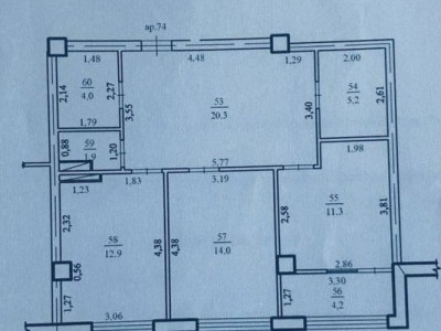 Apartament cu 2 odăi și living, Ciocana, str. N.M.Spataru